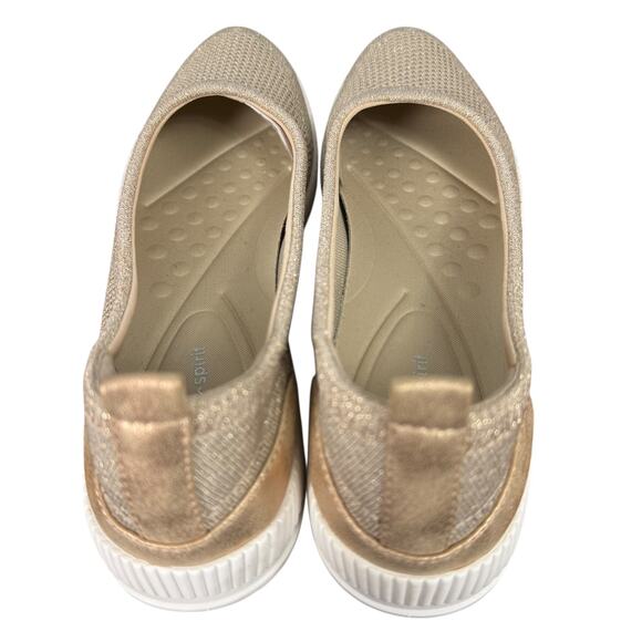 Easy Spirit Glitz 2 Gold Mesh Knit Slip On Sneakers Loafers Comfort Shoes 11 N - Picture 10 of 16